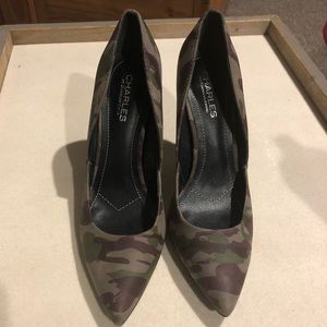 Charles by Charles David Camo Pointed Toe Pumps